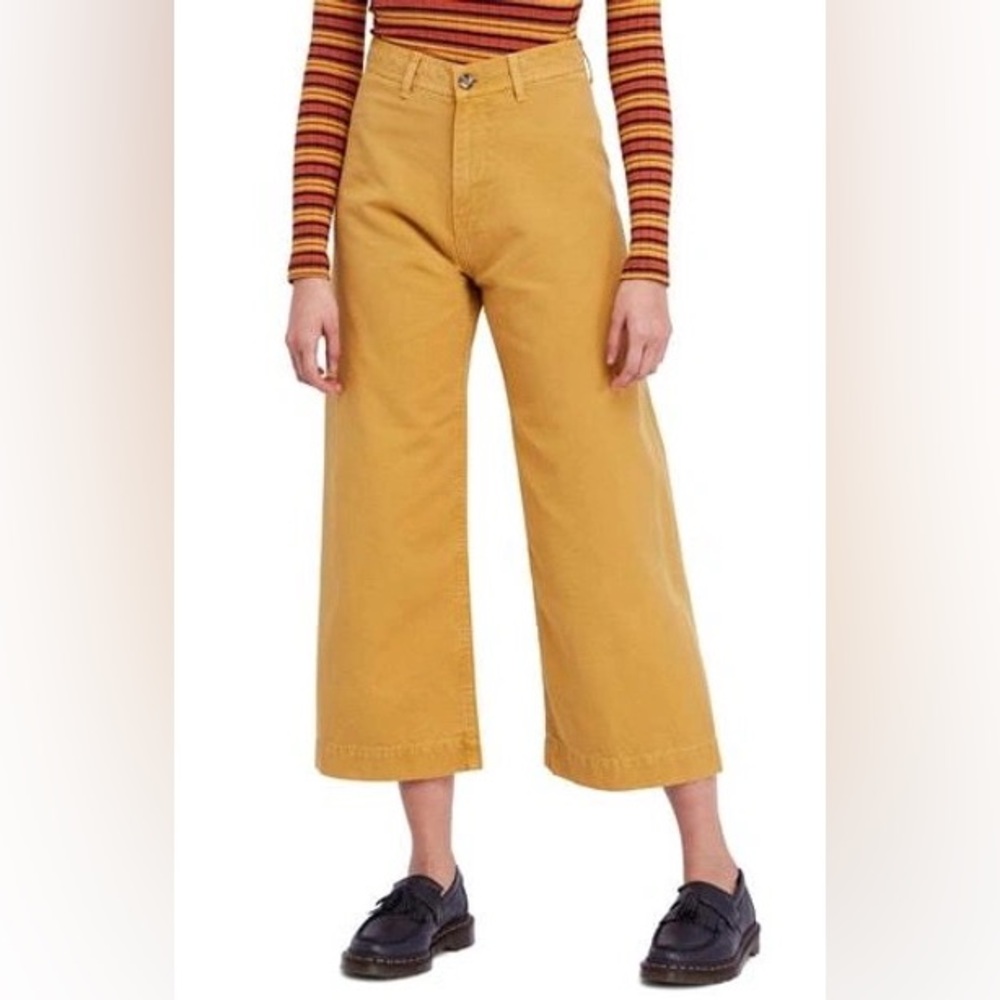 Free People We The Free Patti Pants Mustard Cropped Pants Size 25